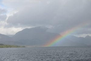 Rainbow up Loch Etive by Etive Boat trips